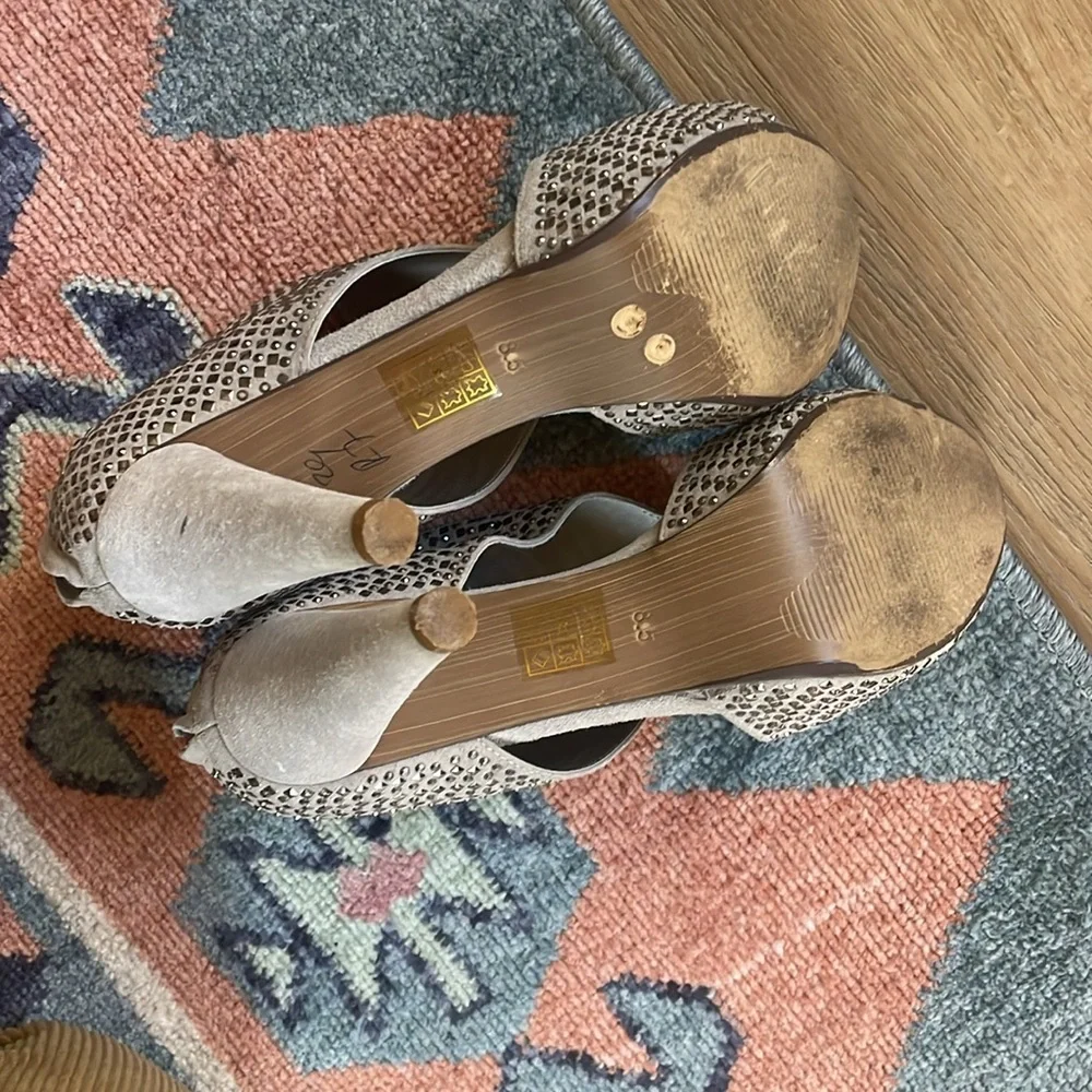 Jeffrey Campbell silver studded platform heels 8.5 - Picture 4 of 6